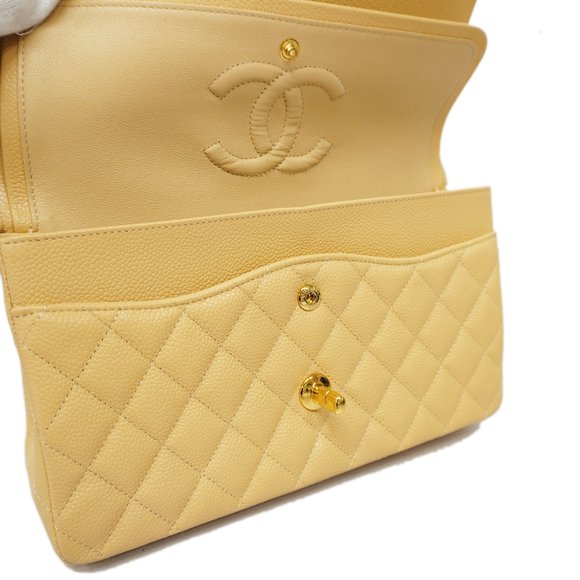 CHANELAuth  Matelasse W Flap W Chain Women's Caviar Leather Beige - Picture 7 of 8